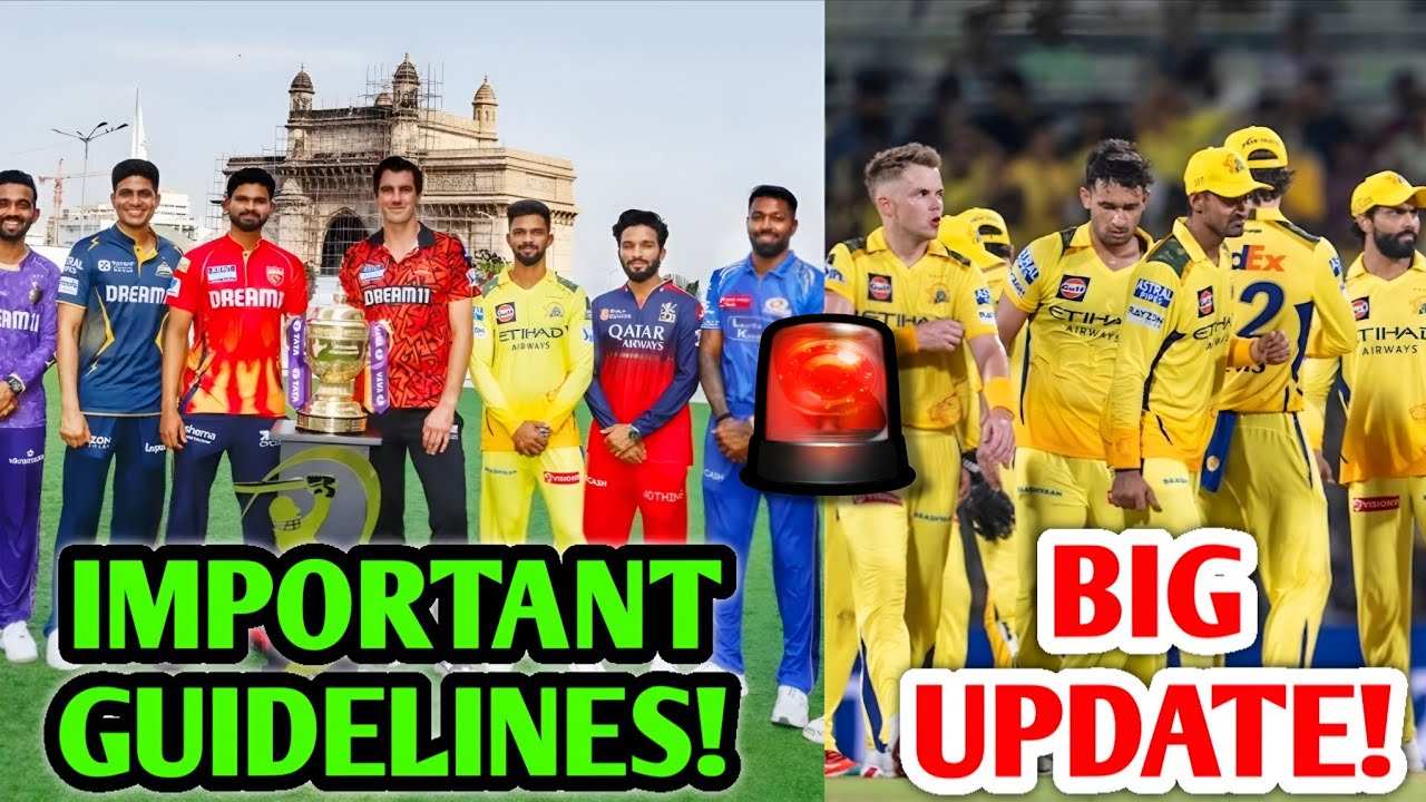 IMPORTANT GUIDELINES for IPL TEAMS 🚨 CSK Big Update 🔥 IPL 2026 India Cricket News Facts