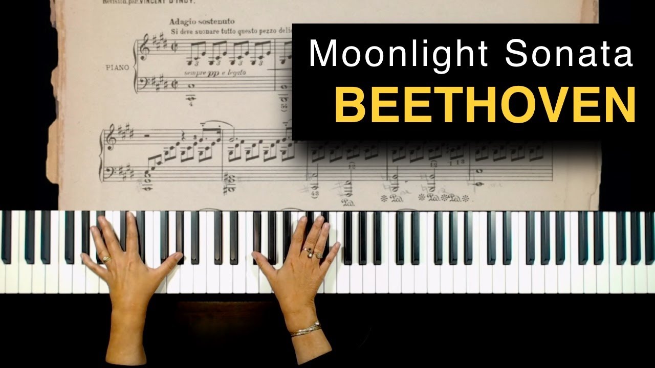 🎹 Moonlight Sonata &ndash; Piano Tutorial with Sheet Music & Hand View 🎶