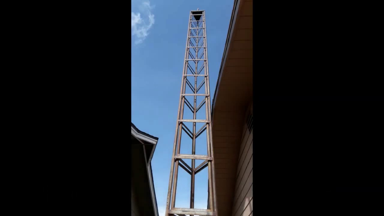 I just bought a 40 foot hinged telescopic crank up antenna tower!