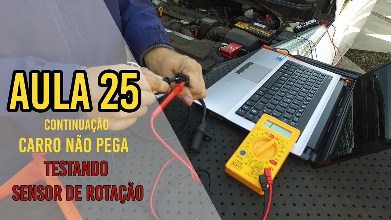 Aula 25 carro não pega testando sensor de rotação