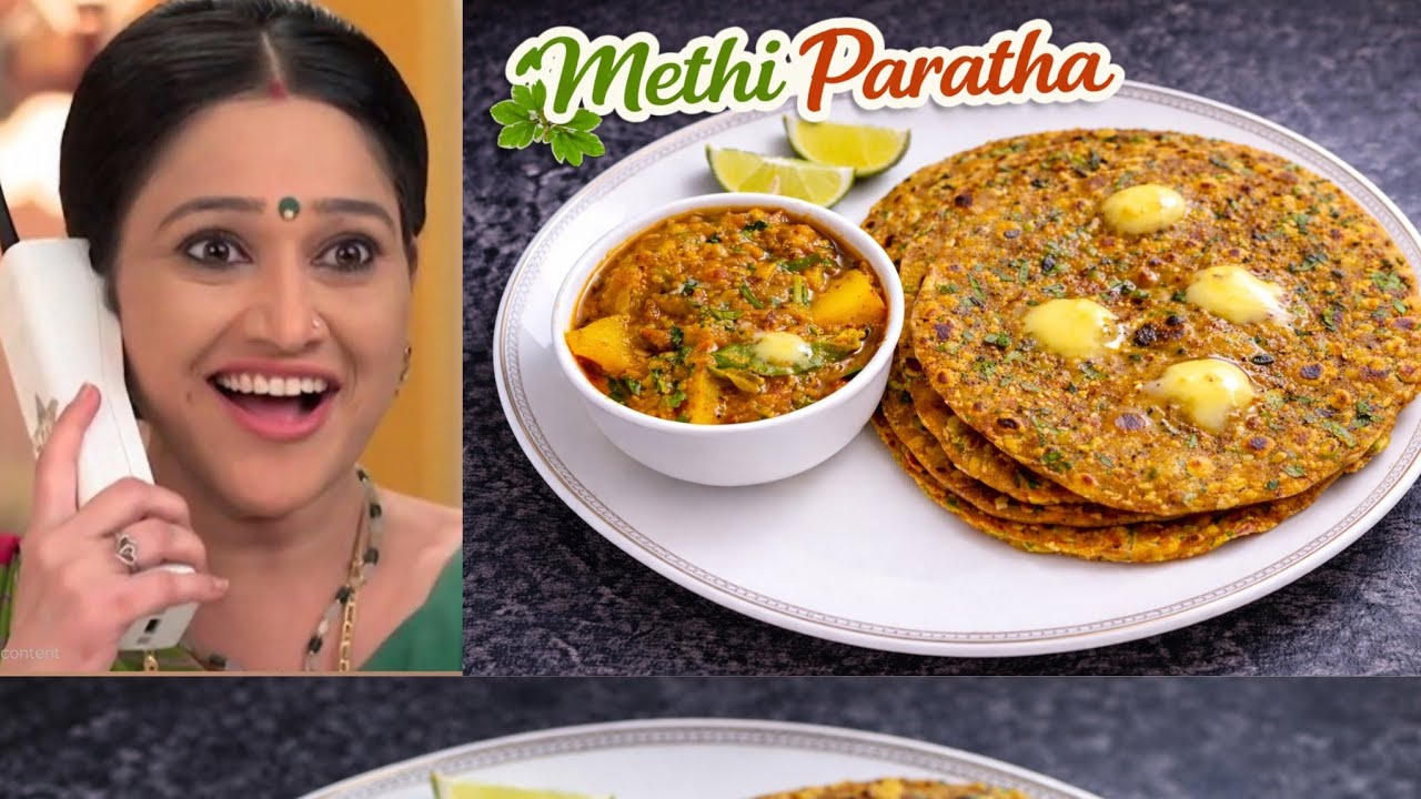 Methi Paratha aur Aloo Sabji 🍽️Bilkul ghar jaisa taste😋