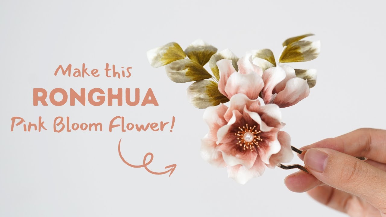 Step-by-step tutorial of crafting a romantic silk flower | Pink Bloom DIY Tutorial