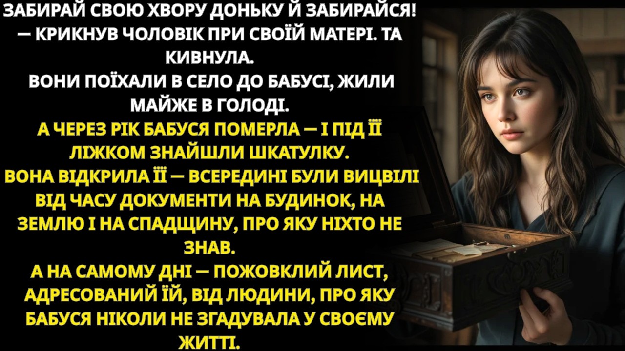 Забирай хвору доньку і йди… — сказав чоловік  Але таємниця бабусі змінила все