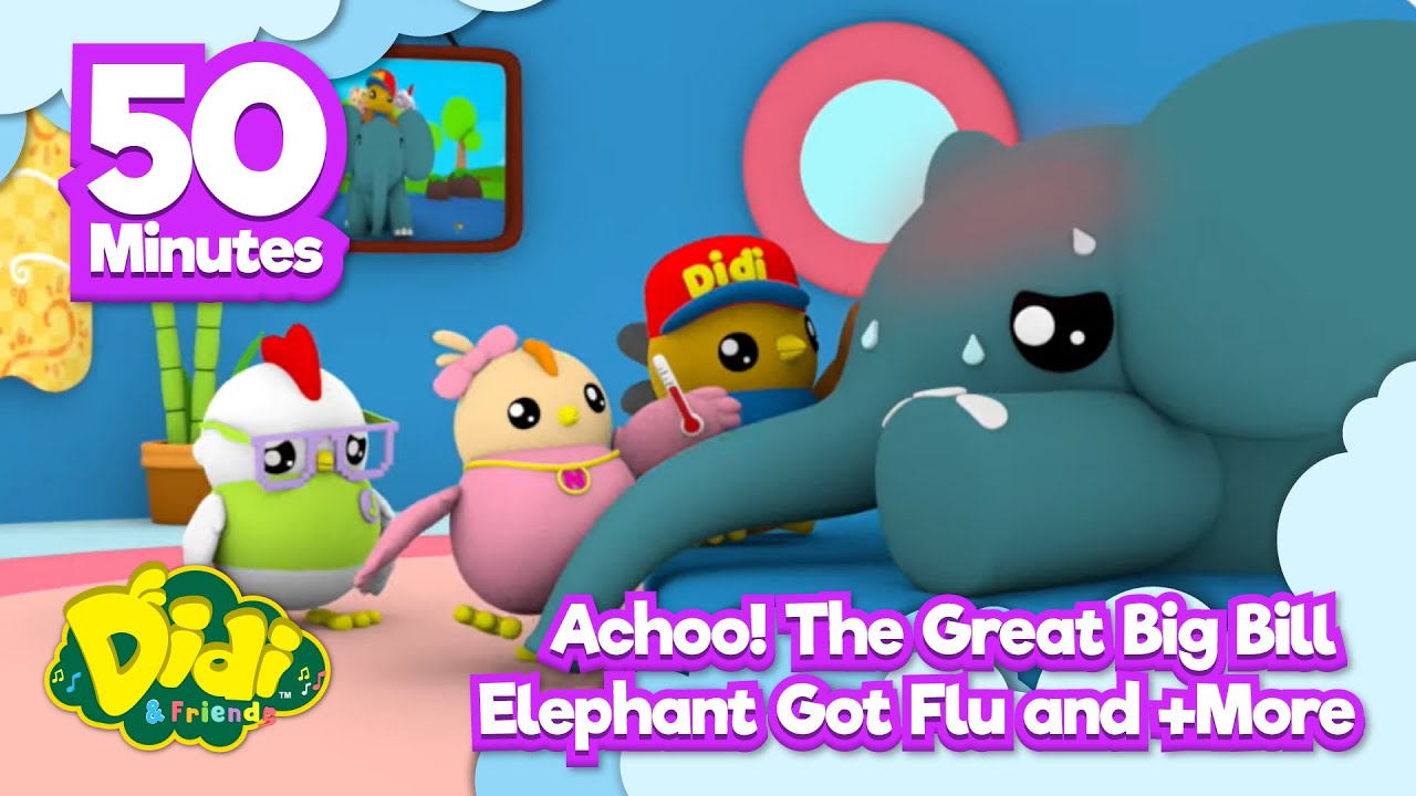 Popular Story For Kids | Achoo! The Elephant Got Flu and +More | Didi & Friends English