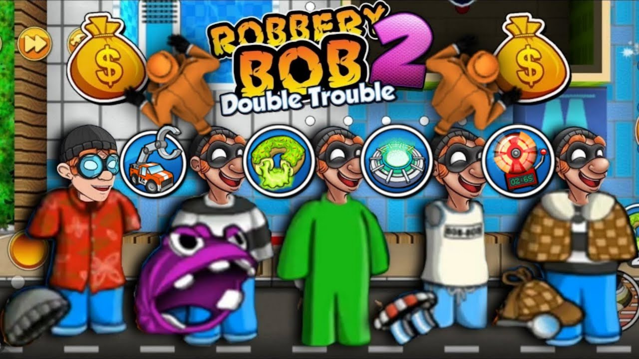 Robbery Bob 2 - All Costumes Funny Gameplay Part 542