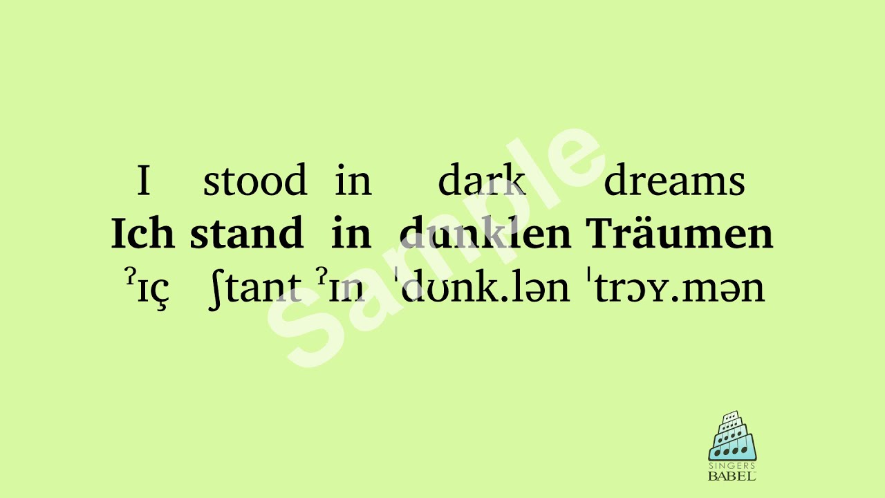 Clara Wieck Schumann - Ich stand in dunklen Tr&auml;umen, op. 13, no. 1