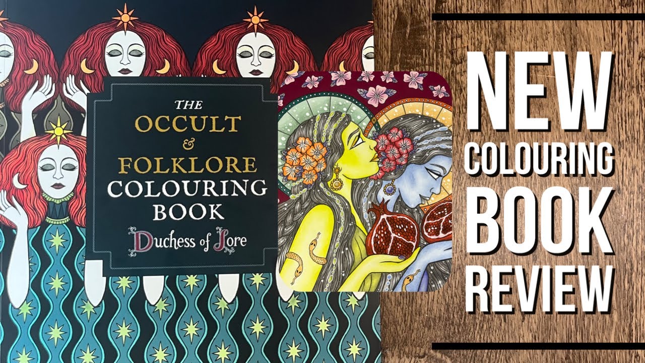 The Occult & Folklore colouring book by Duchess of Lore ~ Review and finished page