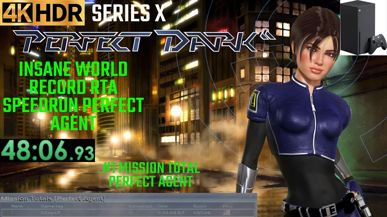 Perfect Dark XBLA WORLD RECORD RTA Perfect Agent 