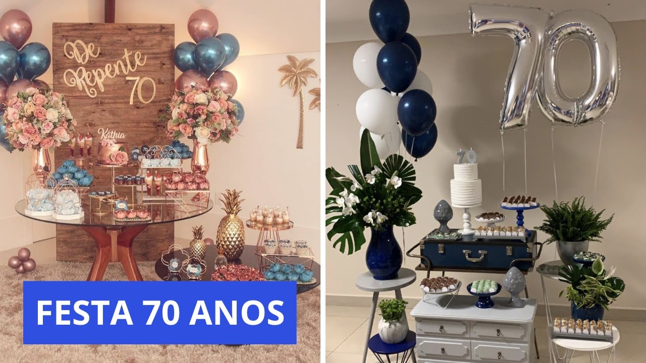 DICAS DECORAÇÃO FESTA 70 ANOS