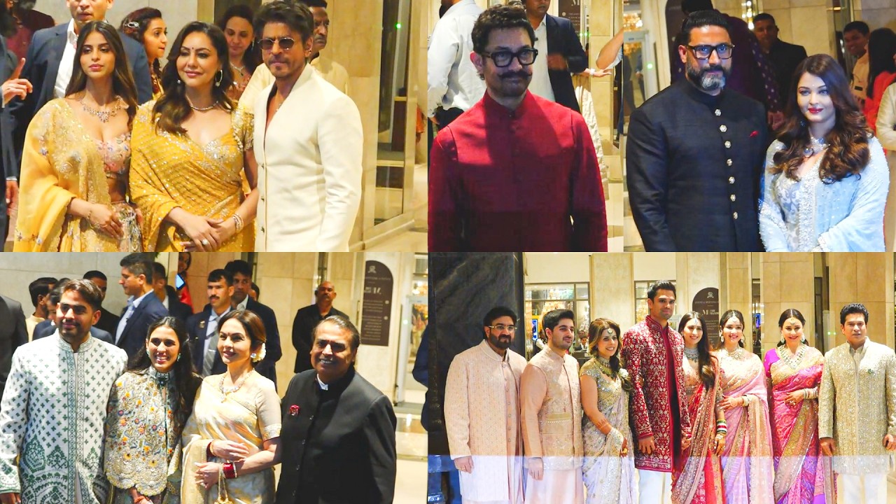 From Shahrukh, Aamir To Ambanis & Bachchans: Grand Entries At Sachin Tendulkar's Son Arjun's Wedding