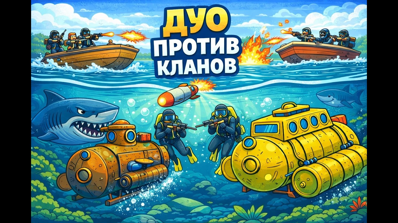 ДУО ПРОТИВ КЛАНОВ после ГЛОБАЛ ВАЙПА В МОРЕ RUST