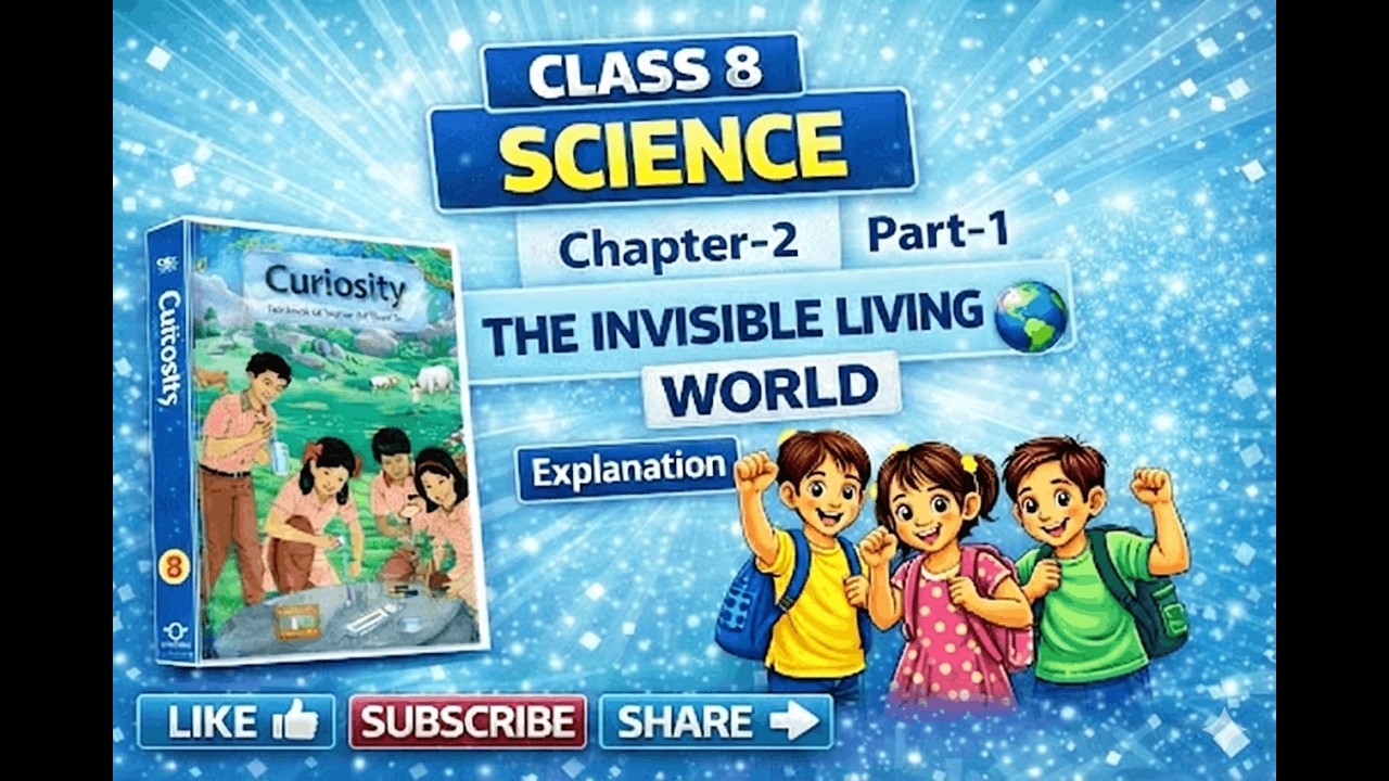 🎓📚 Class 8 Science ✨ Curiosity ✨ | Chapter‑2 🦠 The Invisible Living World 🌍 | Part‑1 🔍