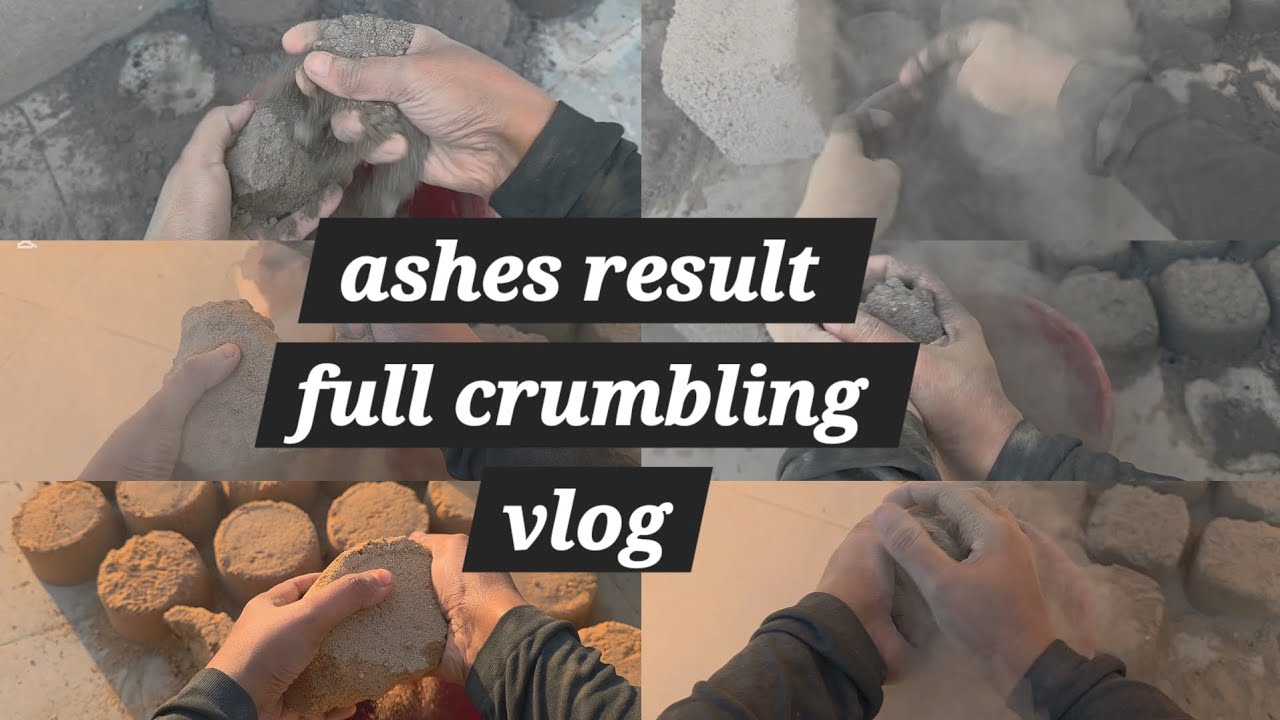 ASHES RESULT CRUMBLING VLOG 🥰🥰 SUPER SATISFYING VLOG ASMR
