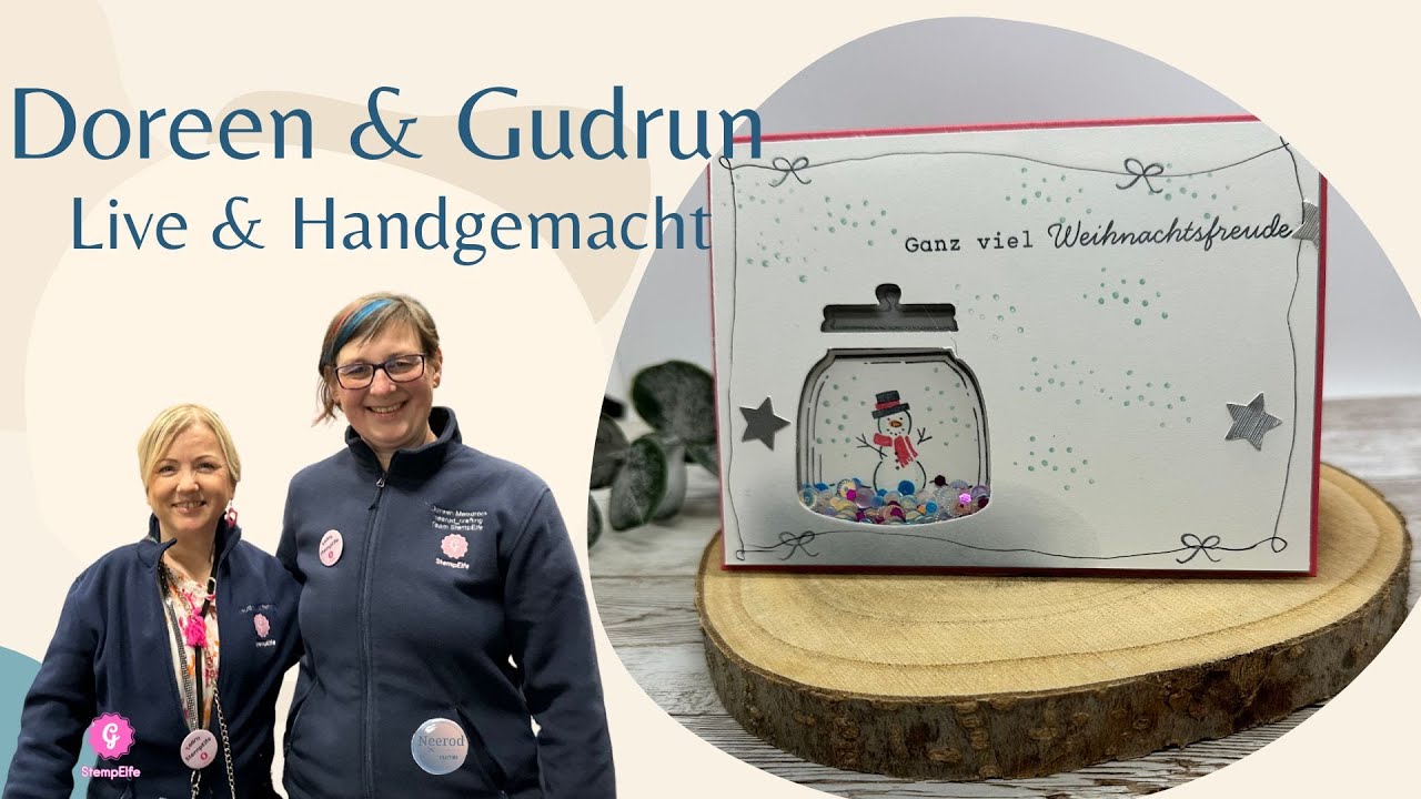 🔴 Schüttelkarte Weihnachtsfreude im Glas mit Doreen @neerod_crafting