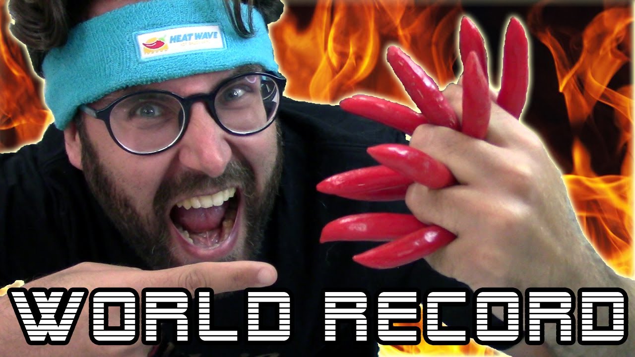 Fastest Time to Eat 10 Serrano Peppers! World Record! RECORDSETTER.com! | Mike Jack Eats Heat!