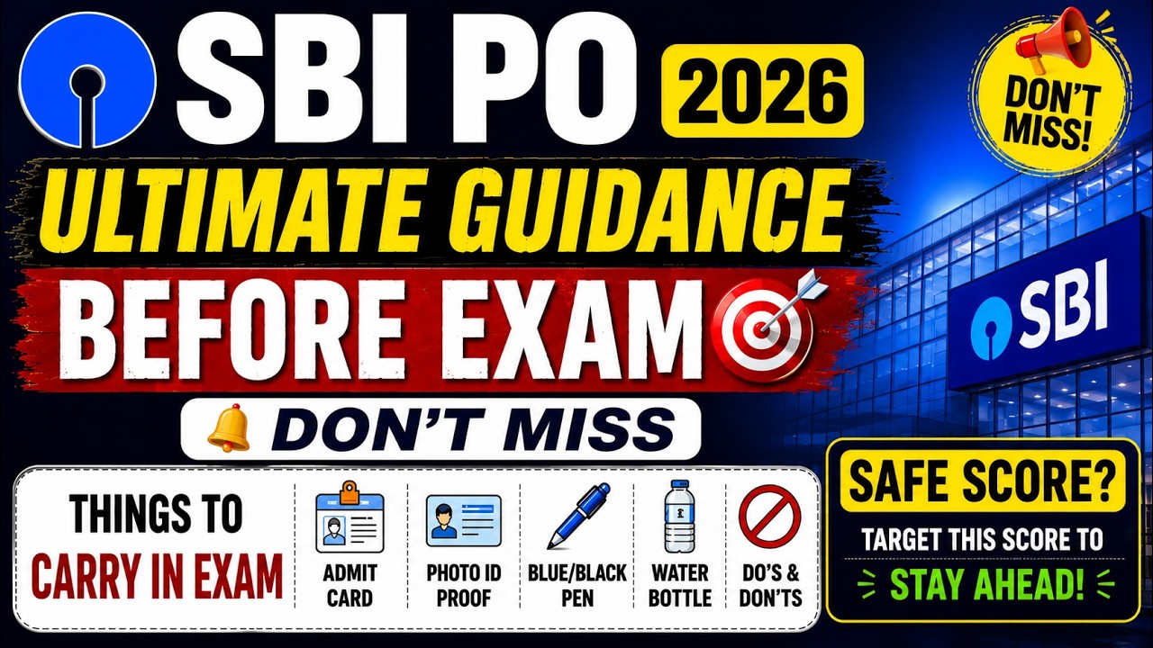 SBI PO 2026 Exam Day Rules & Safe Attempts | Checklist & Instructions You MUST Know! #sbipo