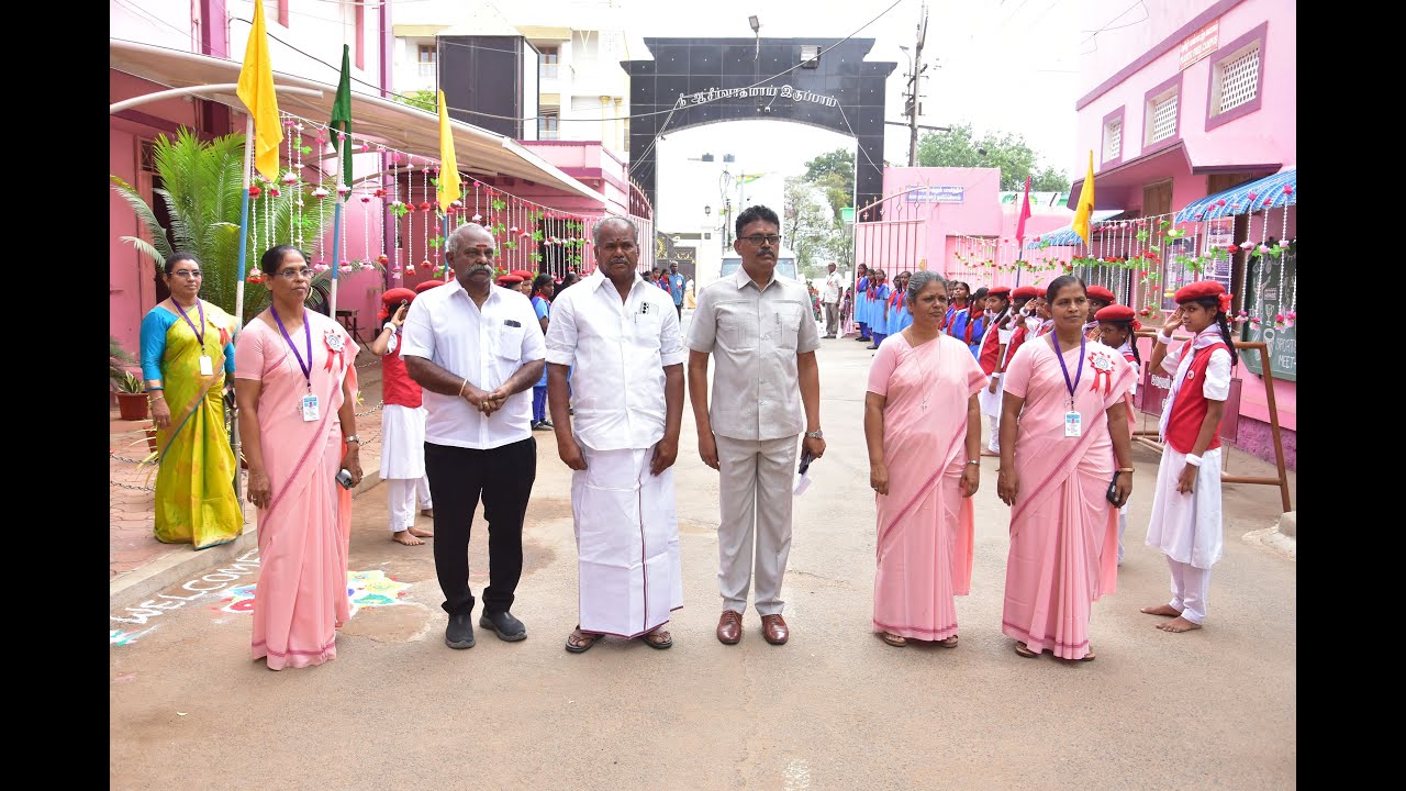 NIRMALA GIRLS HR. SEC. SCHOOL, MADURAI  - 72nd ANNUAL SPORTS MEET - WELCOMING THE CHIEF GUEST