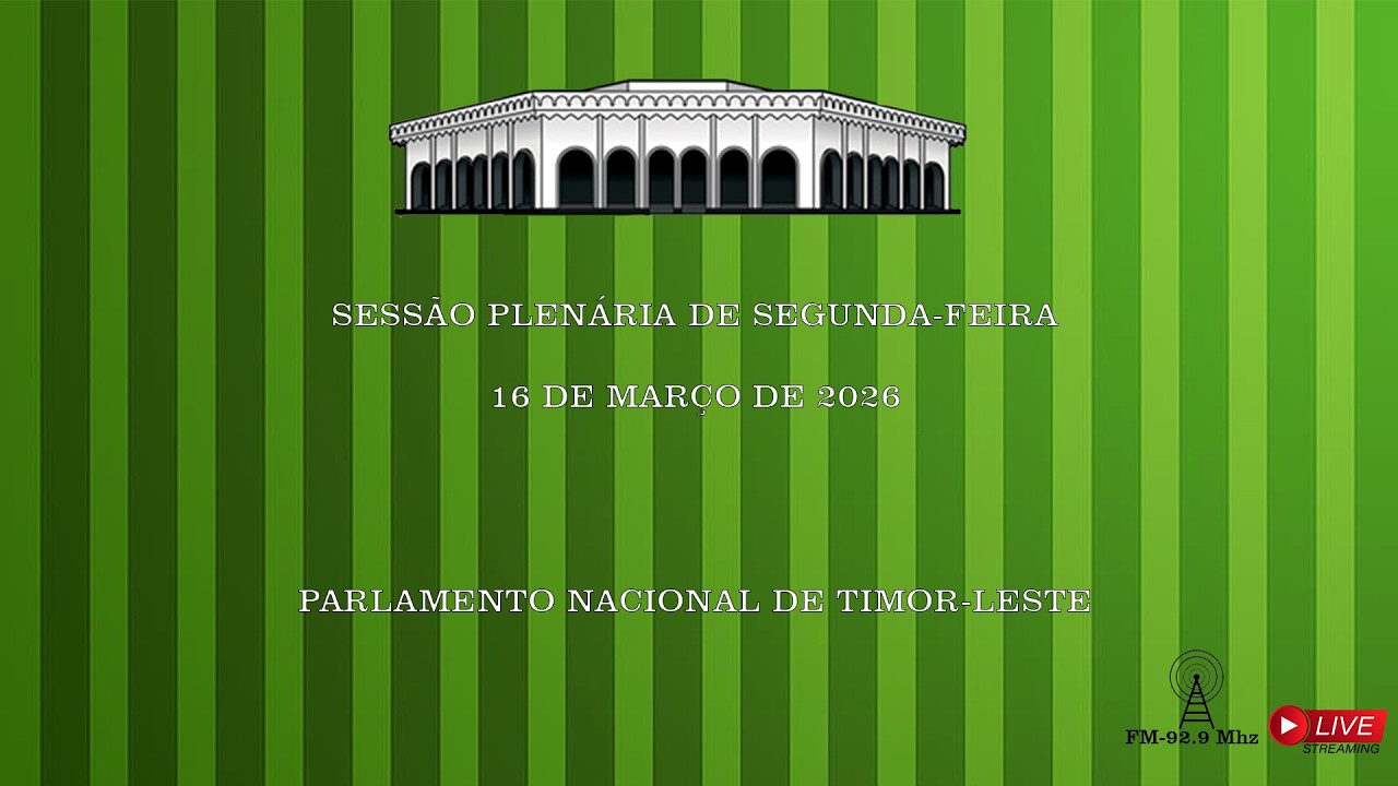 𝗥𝗘𝗨𝗡𝗜Ã𝗢 𝗣𝗟𝗘𝗡Á𝗥𝗜𝗔 DE SEGUNDA-FEIRA DIA 16 DE MARÇO DE 2026
