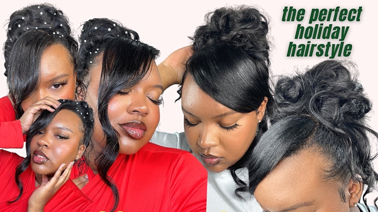 EASY 90's Inspired Messy Updo Hairstyle | The Perfect Hairstyle For The Holidays!