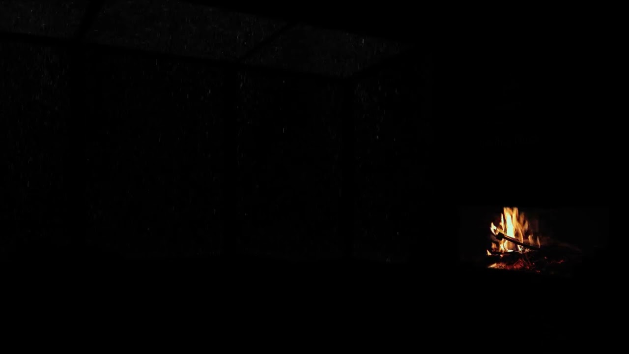 Cozy Rainy Night Room 🔥🌧️ Heavy Rain & Crackling Fire for Ultimate Relaxation