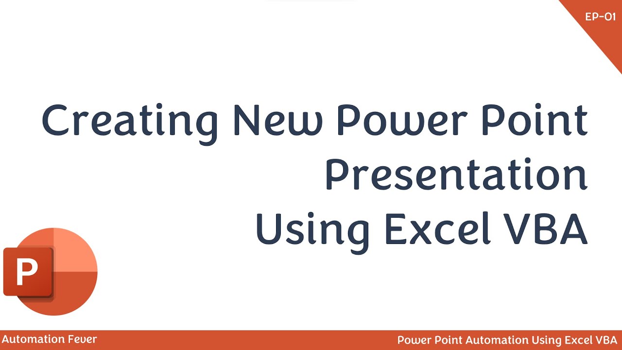 Creating New Presentation Using Excel VBA | Advanced VBA in Hindi