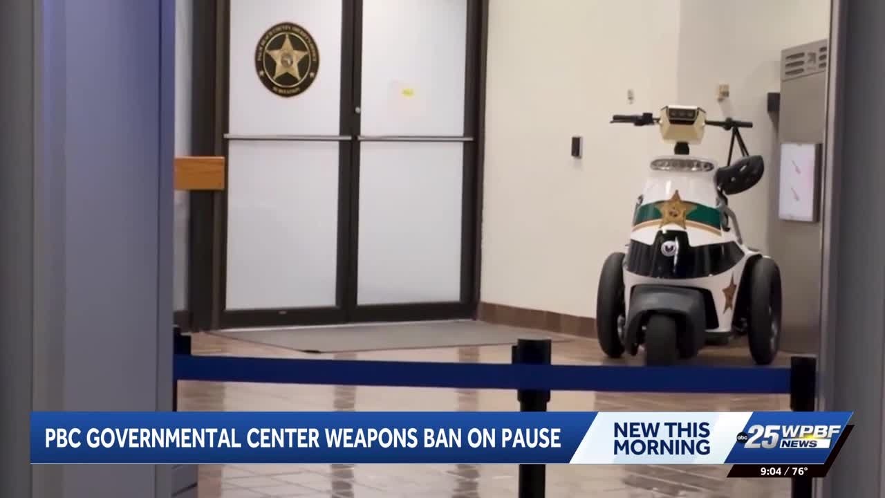 Palm Beach County governmental weapons ban on pause