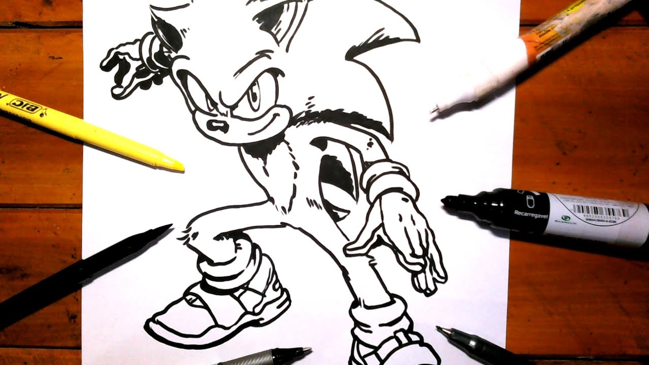 COMO Desenhar o SONIC  MUITO Facil