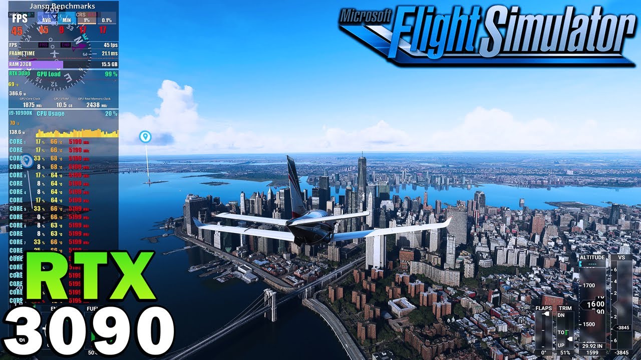 Microsoft Flight Simulator 2020 | RTX 3090 | i9 10900K 5.2GHz | 4K - 1440p - 1080p | Ultra Settings