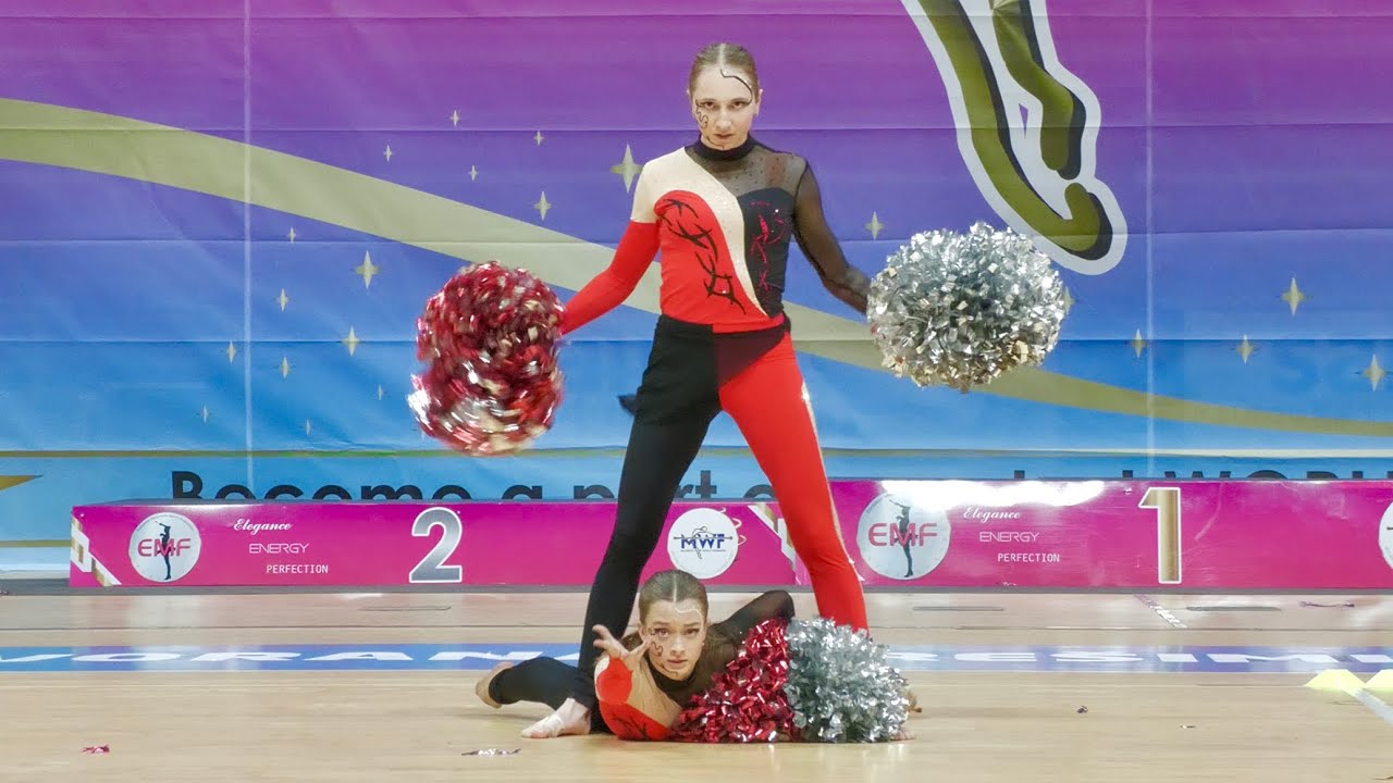 Majorettes LIONS ACADEMY Hradec Kralove  / duo pom seniors,  Zadar 2023 Majorette World Championship