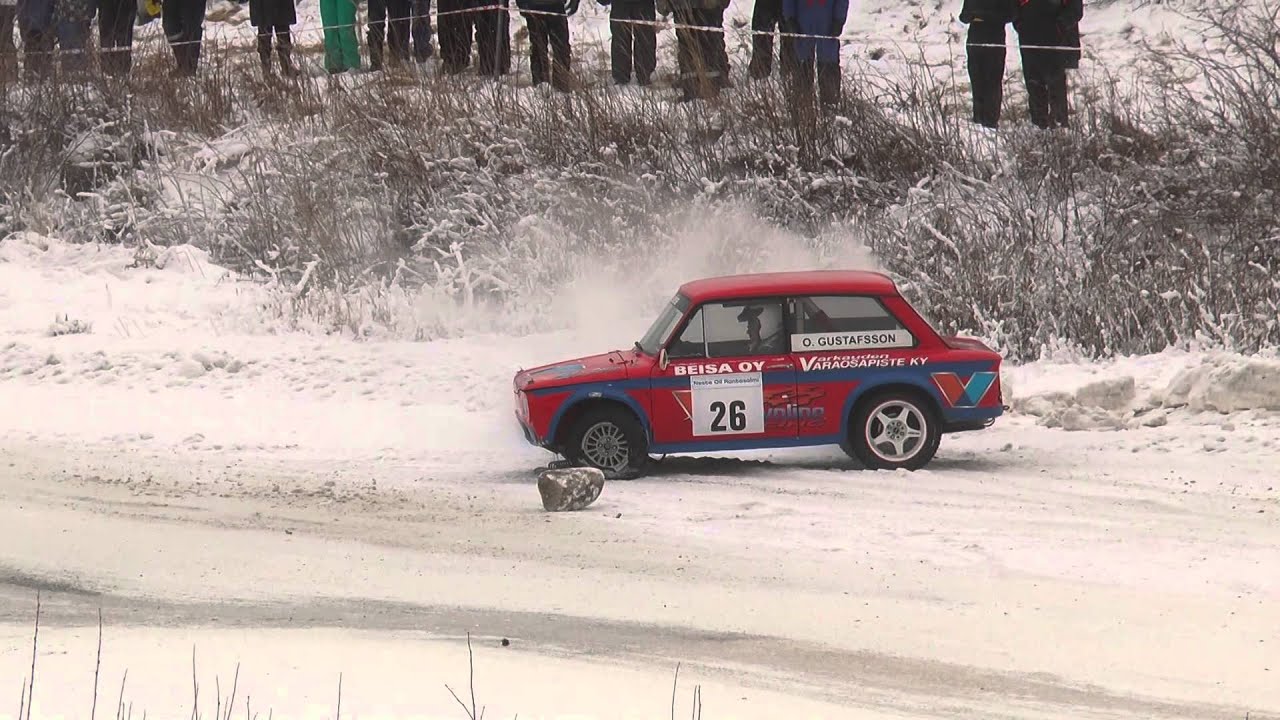 Lipposen OP-Talvirallisprint Rantasalmi 26.1.2014 - Hillman Imp crash