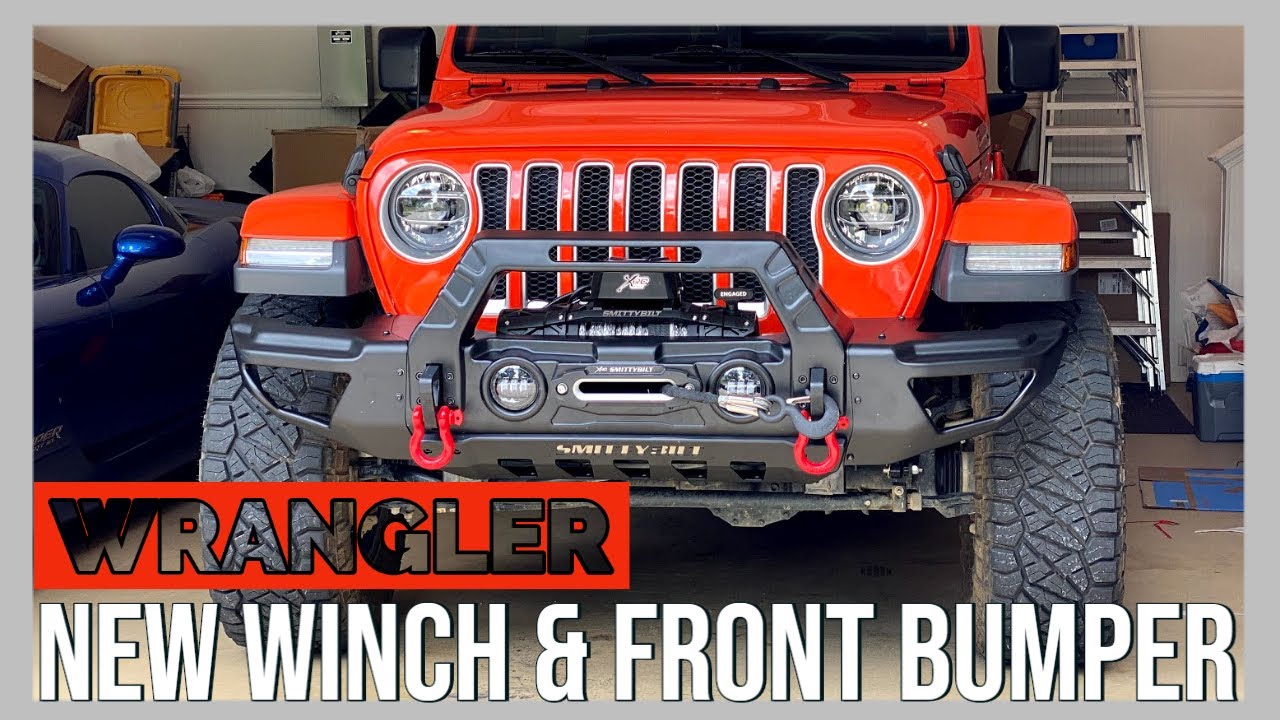 Jeep Wrangler JL — установлен новый бампер Smittybilt Stryker и лебёдка XRC Gen3 на 12 000 фунтов...