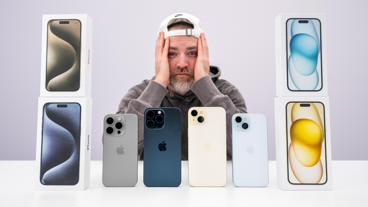 Распаковка и сравнение iPhone 15 (iPhone 15 против iPhone 15 Plus против iPhone 15 Pro против iPh...
