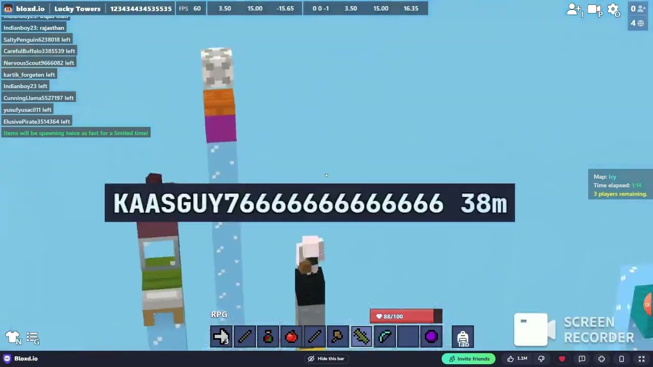bloxd.io lucky towers gameplay