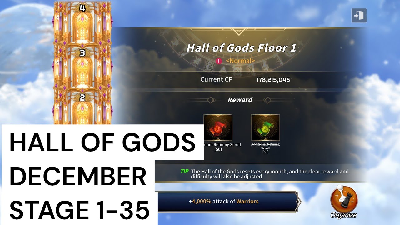 Hall of Gods: Stage 1-35 | December (Sword Master Story)