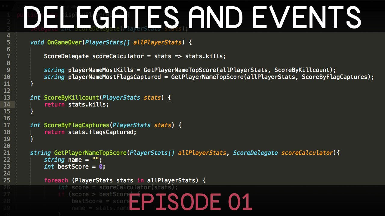 [C#] Delegates and Events (E01: delegates)