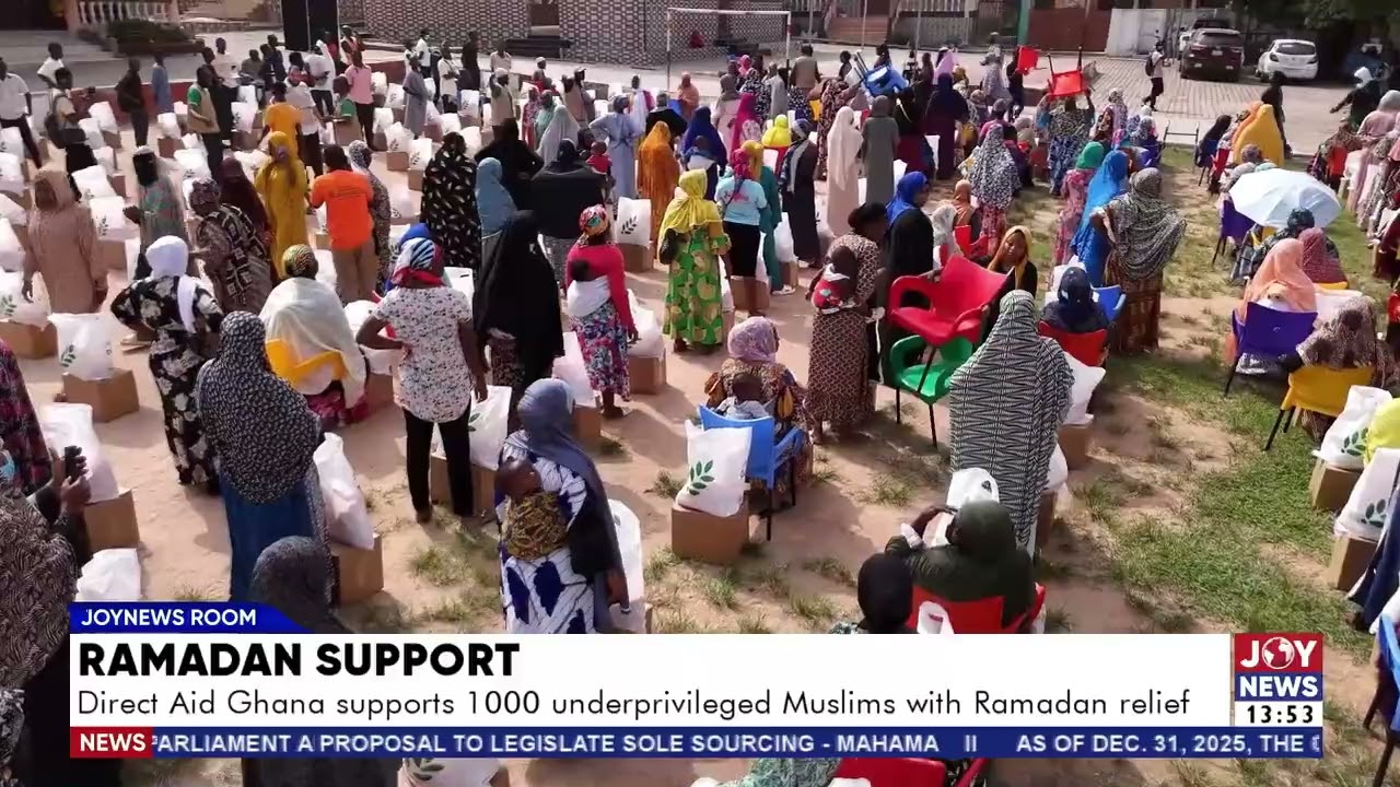 Ramadan support: Direct Aid Ghana supports 1000 underprivileged Muslims with Ramadan relief.