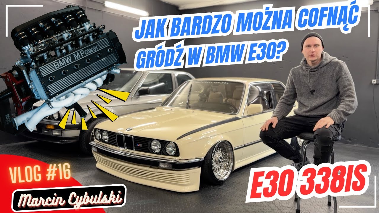 Jak bardzo można cofnąć gródź w BMW E30? Vlog #16 Budowa E30 338is - Marcin Cybulski Strefa Rekinów