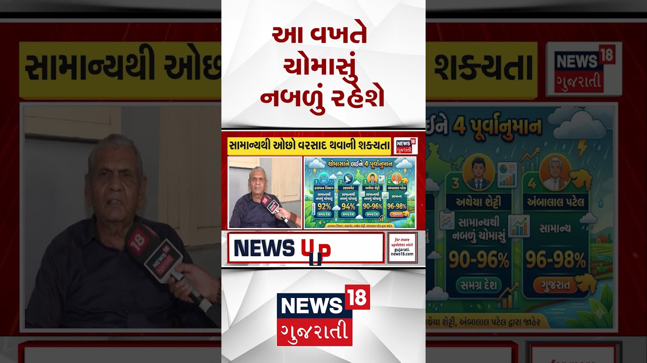 Weather Forecast News | આ વખતે ચોમાસું નબળું રહેશે | Ambalal Patel | Shorts | Gujarati News