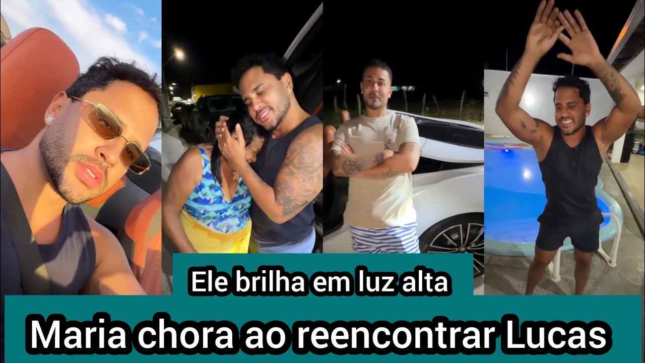 Chorou de saudade - Lucas Guimarães chega na casa de praia pra visitar Maria e Carlinhos Maia 