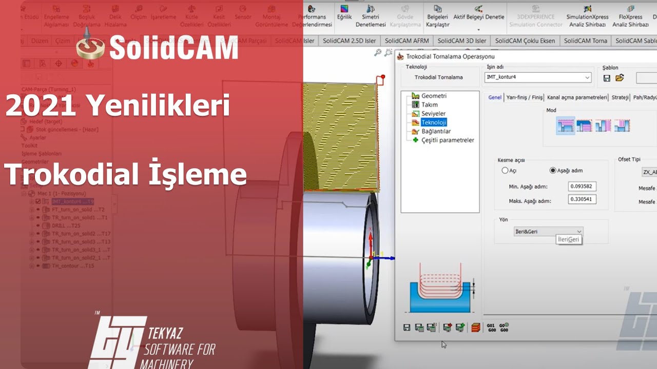 SolidCAM 2021 Yenilikleri - Trokodial İşleme