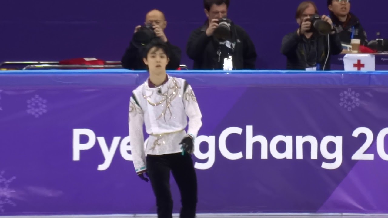 2018 Winter Olympics 平昌五輪 - 羽生結弦 Yuzuru Hanyu Men's Free Skate 6 min Warm Up