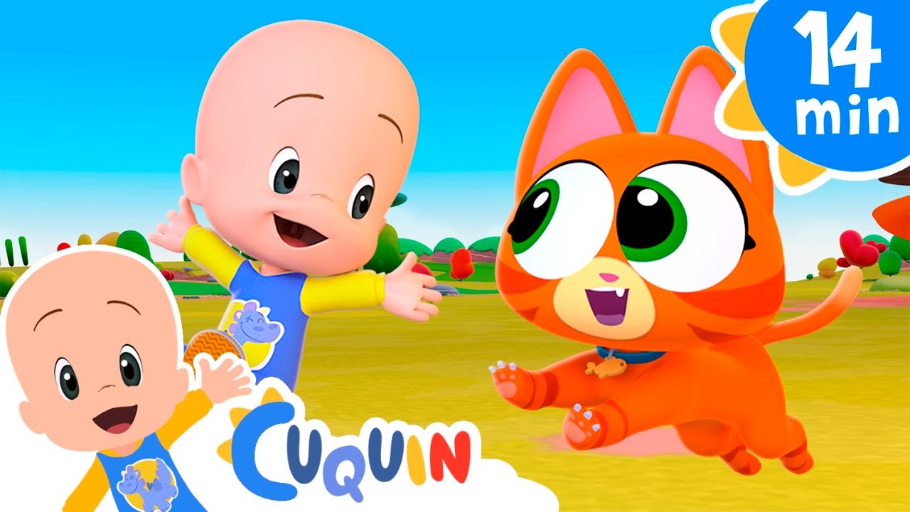Cuquin plays with a little cat | Cleo & Cuquin | Kids | Songs