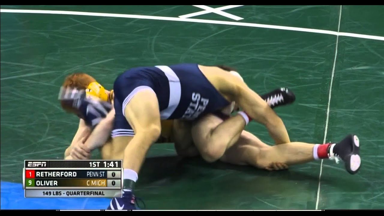 2016 NCAA 149 Quarterfinal Retherford (PSU) v Oliver (C MICH)