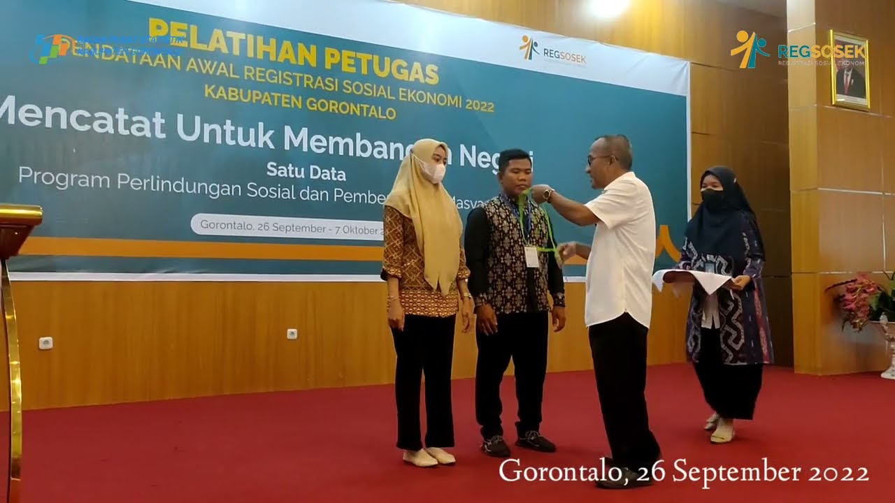 Pembukaan Pelatihan Gelombang 1, Pendataan Awal Regsosek 2022 || BPS Kabupaten Gorontalo