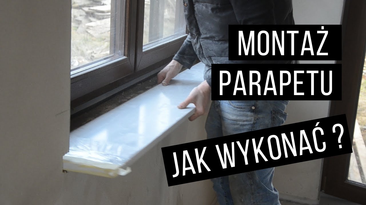 Montaż parapetu z konglomeratu - przy użyciu kleju