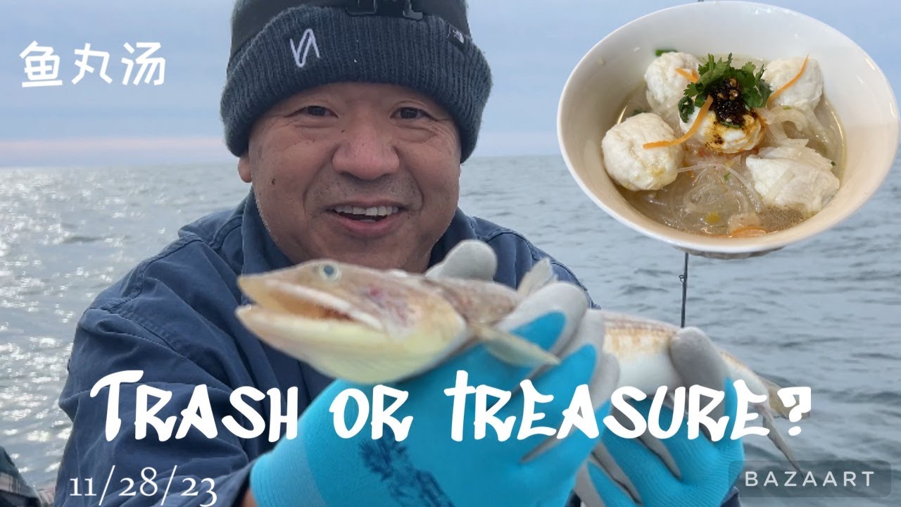 Trash or treasure - lizard fish catch clean and cook / 鱼丸萝卜粉丝汤