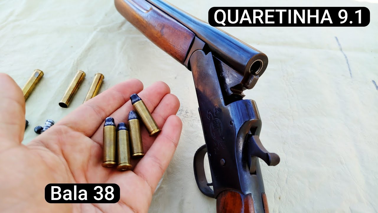 Atirando bala 38 na Espingarda calibre 40