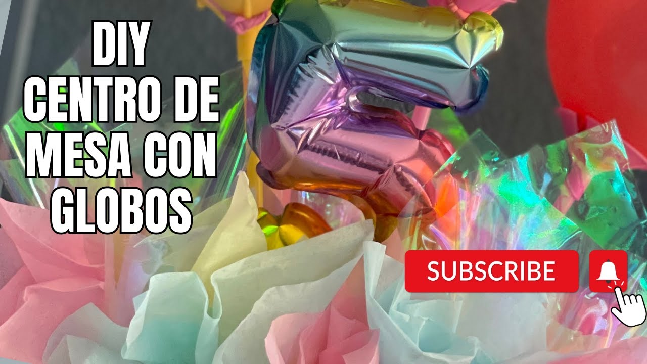 Centro de mesa con globos 2023