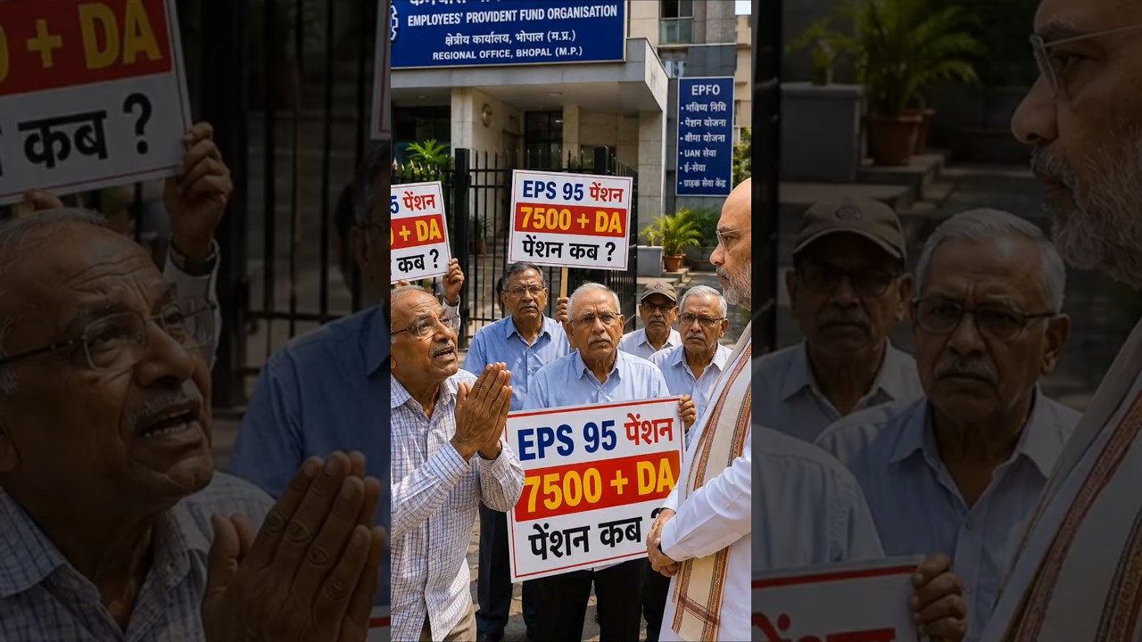 EPS-95 Pension Latest Update | Pensioners Demand ₹7500 + DA | Delhi Protest News