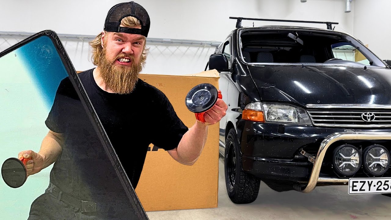 AMATÖÖRI VAIHTAA AMIS-HIACEN TUULILASIN, KATASTROFI VAI EI?